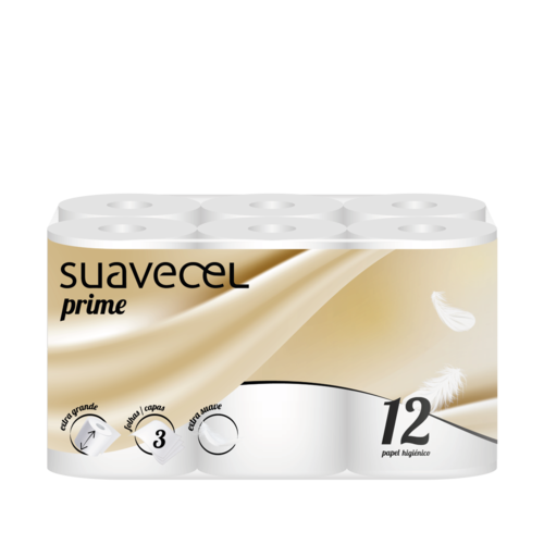Papel Higiénico Suavecel Prime 12 Rolos Folha Tripla