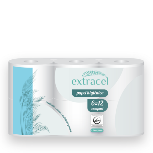Extracel - Papel Higienico Extracel Compacto 6=12 Rollos - 5604840900879