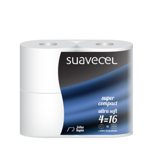 Suavecel - Papel Higiénico Compacto Classic 4=16 Rollos - 5604840900381