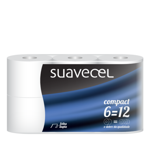 Suavecel - Papel Higiénico Compacto Classic 6=12 Rollos - 5604840900411