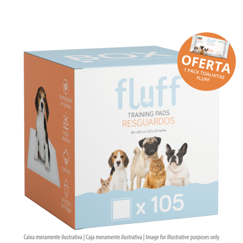 Fluff - Fluff Training Pads (Underpads)  60x60 Saving Pack - 105 pcs - 5607283711026