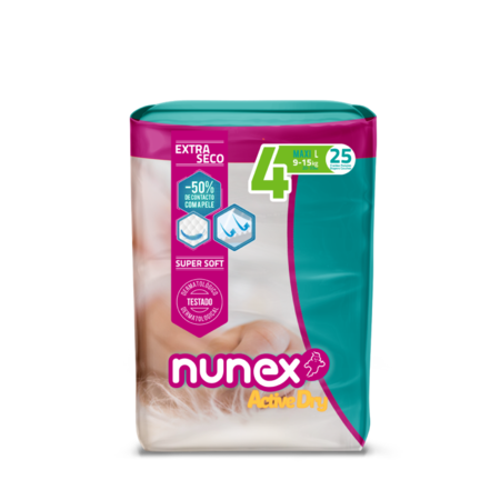 Fraldas Nunex Active Dry T4 Small Pack