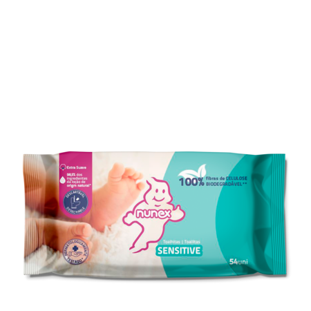 Nunex Sensitive Wet Wipes 54 un. (1 pack)