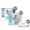 Pack Économie Nunex Premium Care T2 av. Lingettes Nature